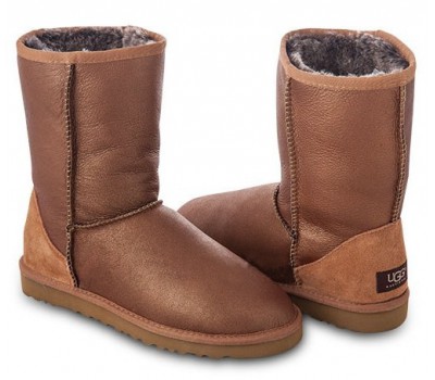 UGG CLASSIC SHORT METALLIC CHESTNUT