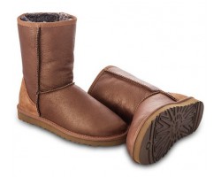 UGG CLASSIC SHORT METALLIC CHESTNUT