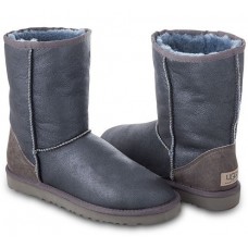 UGG CLASSIC SHORT METALLIC GREY