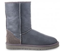 UGG CLASSIC SHORT METALLIC GREY