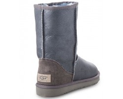 UGG CLASSIC SHORT METALLIC GREY