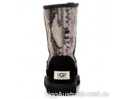 UGG CLASSIC SHORT SNAKE BLACK