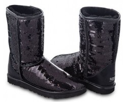 UGG CLASSIC SHORT SPARKLES BLACK