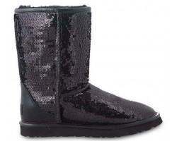 UGG CLASSIC SHORT SPARKLES BLACK