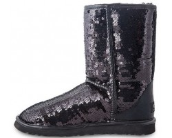 UGG CLASSIC SHORT SPARKLES BLACK