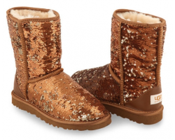 UGG CLASSIC SHORT SPARKLES BROWN