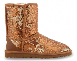 UGG CLASSIC SHORT SPARKLES BROWN