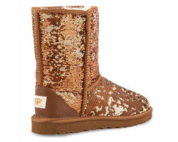 UGG CLASSIC SHORT SPARKLES BROWN