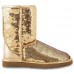 UGG CLASSIC SHORT SPARKLES GOLD