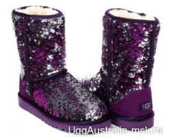 UGG CLASSIC SHORT SPARKLES MULTI PURPLE