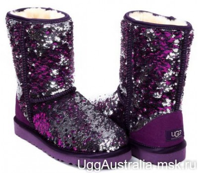 UGG CLASSIC SHORT SPARKLES MULTI PURPLE