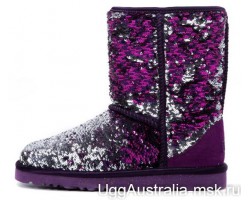 UGG CLASSIC SHORT SPARKLES MULTI PURPLE