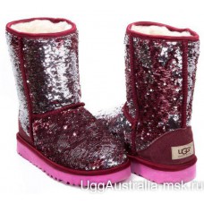 UGG CLASSIC SHORT SPARKLES MULTI ROSE