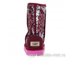 UGG CLASSIC SHORT SPARKLES MULTI ROSE