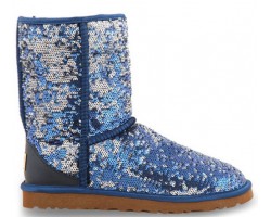 UGG CLASSIC SHORT SPARKLES NAVY