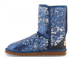 UGG CLASSIC SHORT SPARKLES NAVY