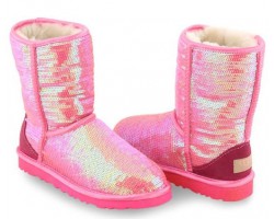 UGG CLASSIC SHORT SPARKLES PINK