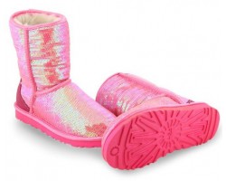 UGG CLASSIC SHORT SPARKLES PINK