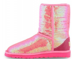 UGG CLASSIC SHORT SPARKLES PINK