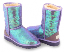 UGG CLASSIC SHORT SPARKLES PURPLE