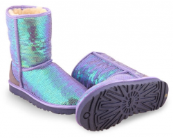 UGG CLASSIC SHORT SPARKLES PURPLE