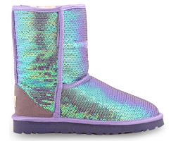 UGG CLASSIC SHORT SPARKLES PURPLE