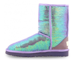 UGG CLASSIC SHORT SPARKLES PURPLE