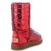 UGG CLASSIC SHORT SPARKLES RED