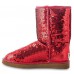 UGG CLASSIC SHORT SPARKLES RED