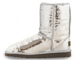 UGG CLASSIC SHORT SPARKLES SILVER