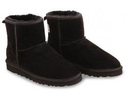 UGG CLASSIC MINI CRYSTAL BOW BLACK