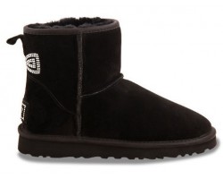 UGG CLASSIC MINI CRYSTAL BOW BLACK