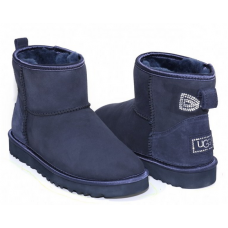 UGG CLASSIC MINI CRYSTAL BOW NAVY