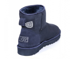 UGG CLASSIC MINI CRYSTAL BOW NAVY