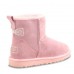 UGG CLASSIC MINI CRYSTAL BOW PINK