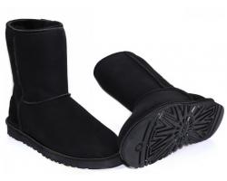 UGG CLASSIC SHORT CRYSTAL BOW BLACK