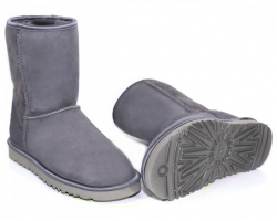 UGG CLASSIC SHORT CRYSTAL BOW GREY