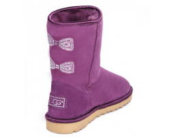   UGG CLASSIC SHORT CRYSTAL BOW PURPLE