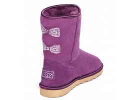   UGG CLASSIC SHORT CRYSTAL BOW PURPLE