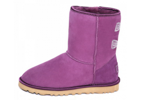   UGG CLASSIC SHORT CRYSTAL BOW PURPLE