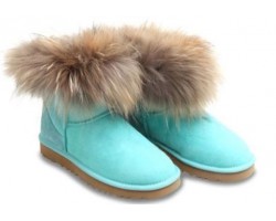 UGG FOX FUR AQUAS