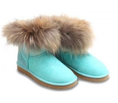 UGG FOX FUR AQUAS