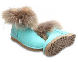 UGG FOX FUR AQUAS