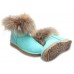 UGG FOX FUR AQUAS