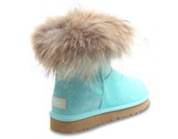 UGG FOX FUR AQUAS