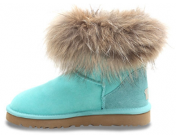 UGG FOX FUR AQUAS