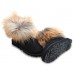 UGG FOX FUR BLACK