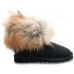 UGG FOX FUR BLACK