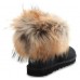 UGG FOX FUR BLACK