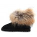 UGG FOX FUR BLACK